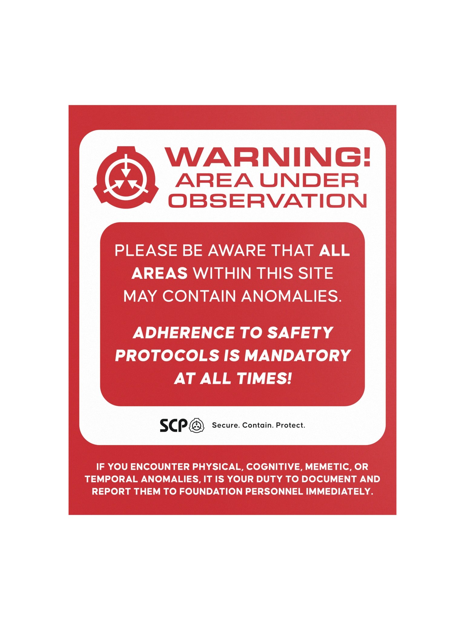 SCP Facility Safety Poster product image (1)