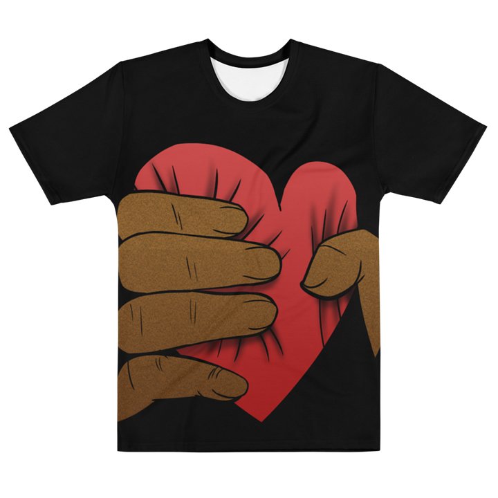 Big Heart Squeeze (black shirt / dark brown skin tone) product image (1)
