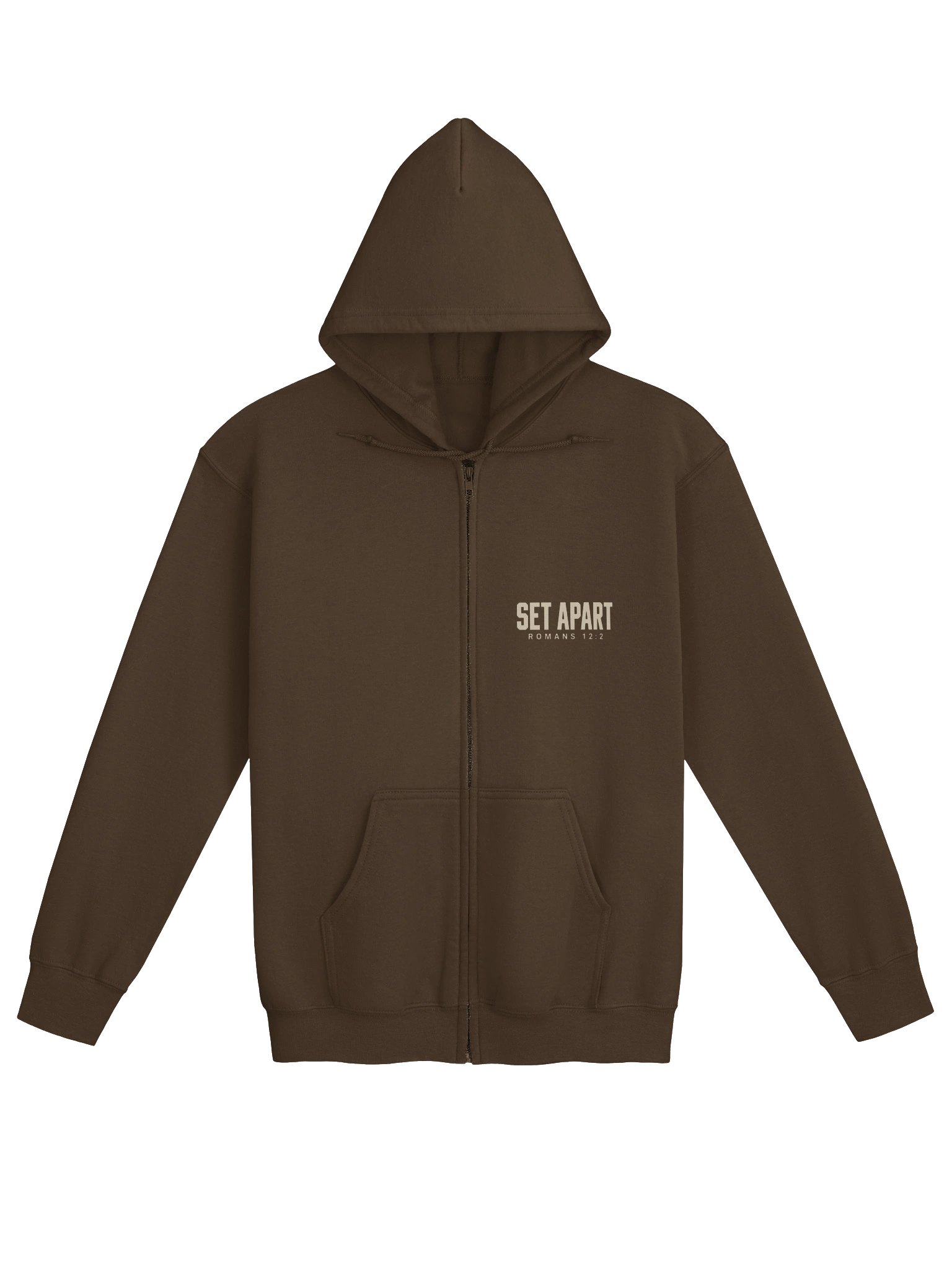Set Apart Romans 12:2 Christian Zip Unisex Hoodie – Front & Back Faith Design product image (12)