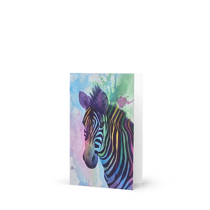 Rainbow Zebra Greeting Card product image (1)