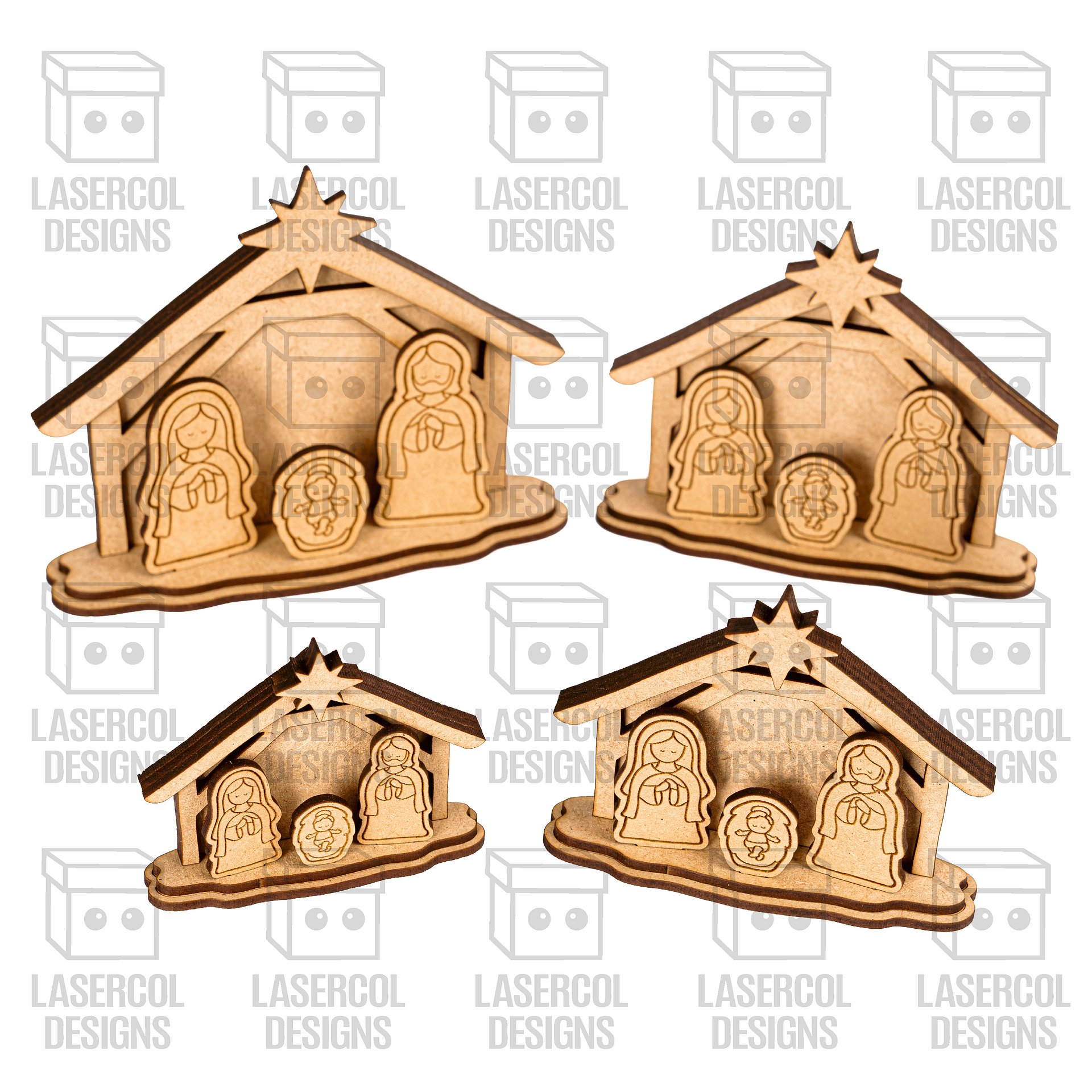 Small Nativity Scene Gift Set 3 - Christmas - Laser Cut Files product image (9)