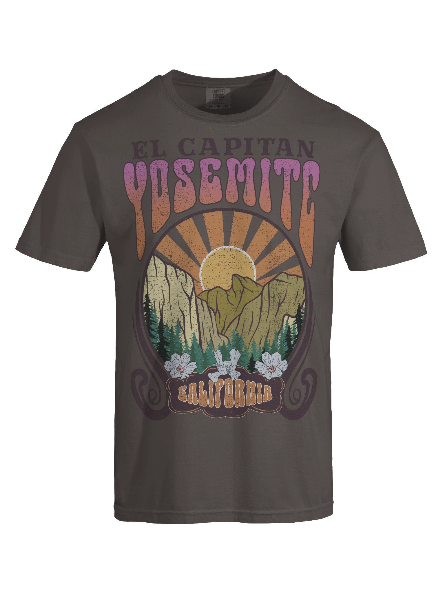 El Capitan Yosemite California Shirt – Vintage Mountain Sunset Retro National Park Tee product image (8)