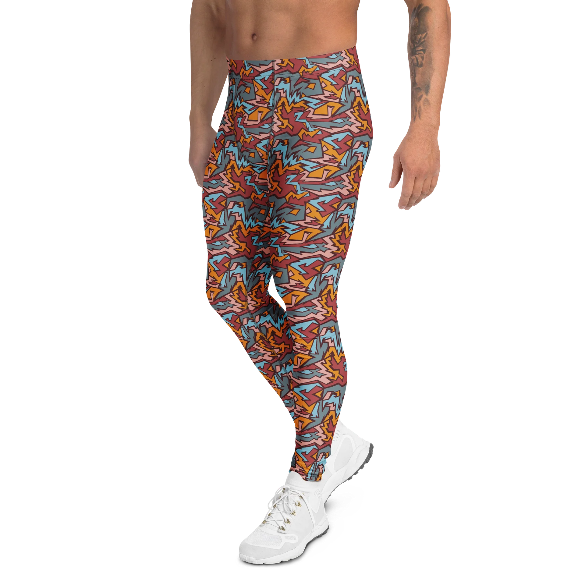 Comfortable Men's Leggings Geometric Graffiti product image (4)
