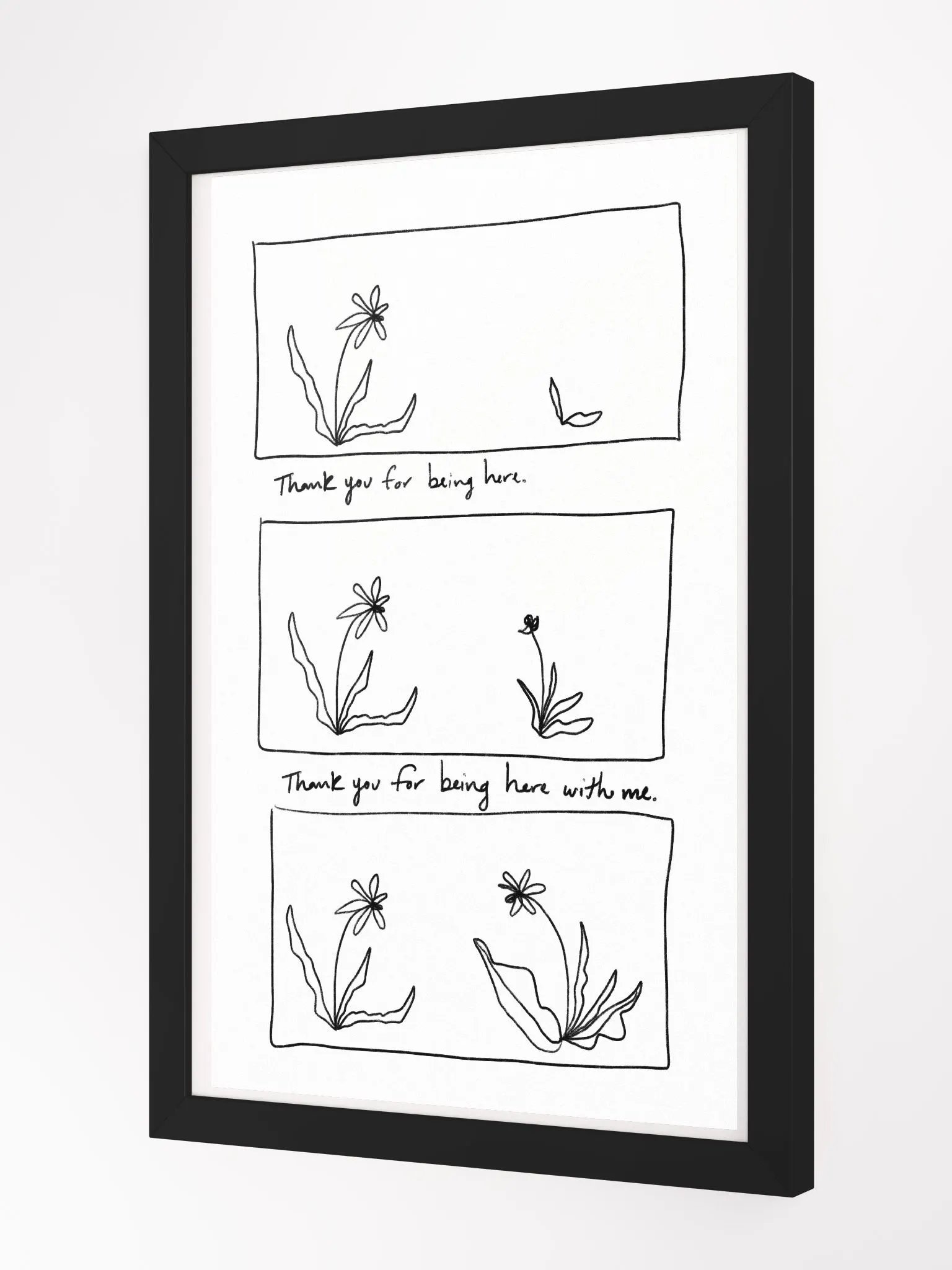 Thank You For Being Here Framed Art Print product image (2)