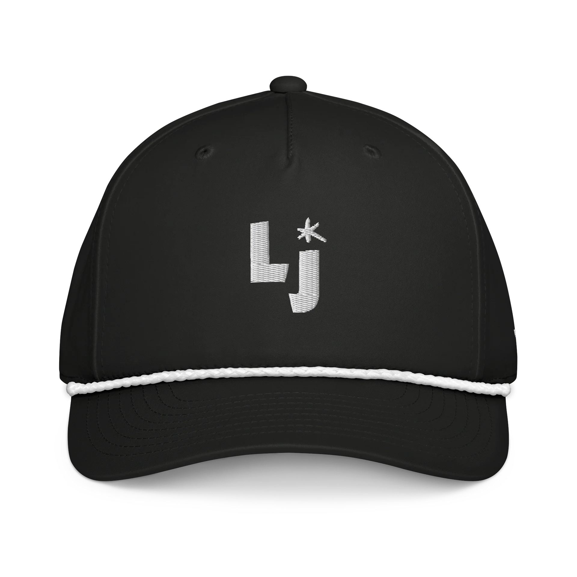 “Icon" Embroidered Golf Rope Cap in Black product image (1)