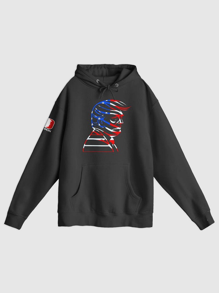 Trump Flag Silhouette 3/MAGA Black Hoodie product image (2)