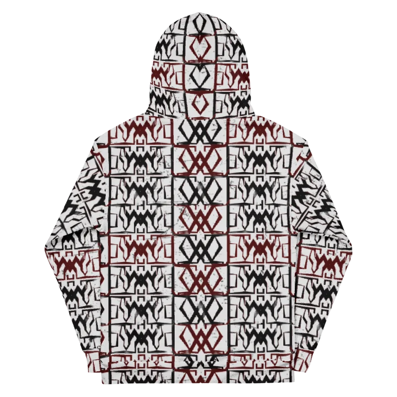 Crimson Geometry / "Woli-Vuitton: Unisex Hoodie product image (2)