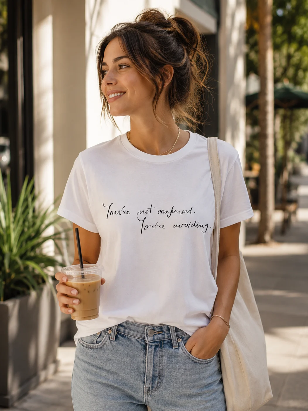 Self Awareness Shirt Handwritten Quote Tee Personal Growth Gift For Her Mindful Inspirational Shirt product image (2)