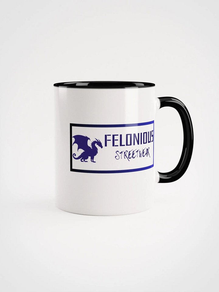 Felonious Streetwear Dragon Electric Blue Logo Ceramic Mug product image (1)