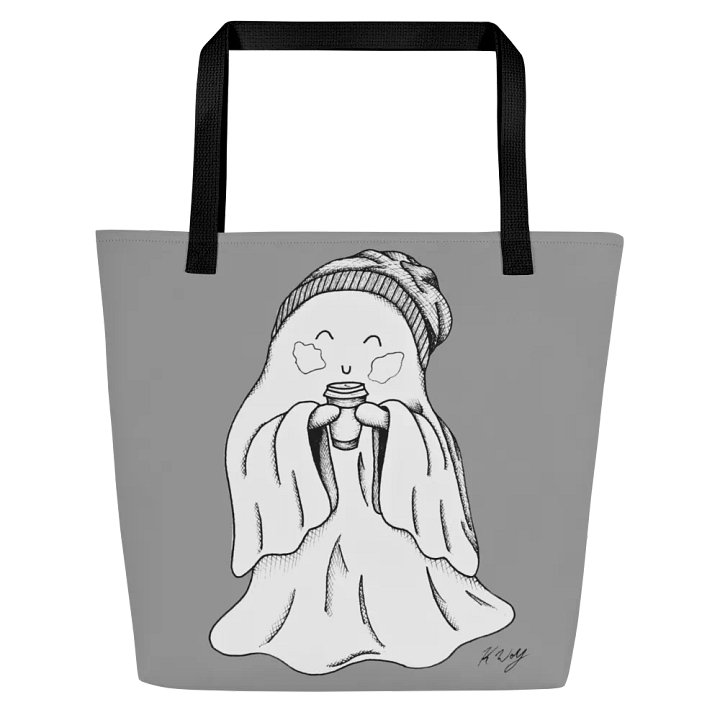 Caffeine Ghost All-Over Print Tote Bag product image (1)