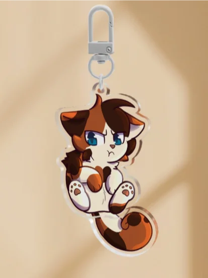 Scruff Kitty Tail-Wagging Keychain product image (1)