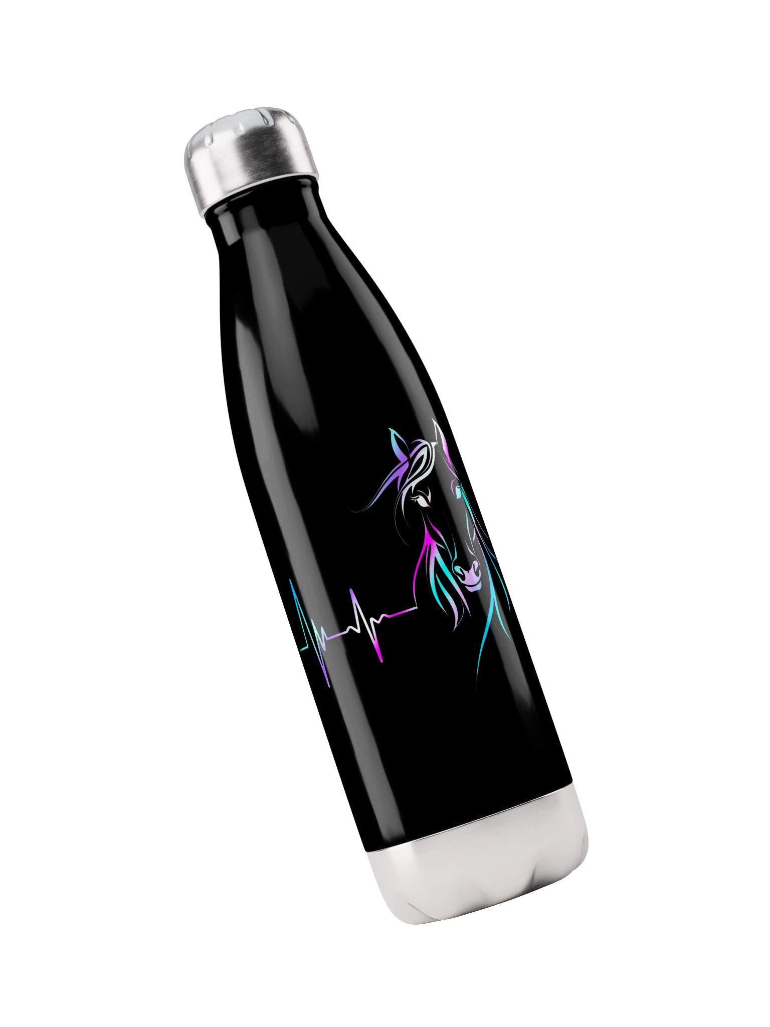 Horse Heartbeat Colorful Water Bottle | Equestrian Horse Lover Gift product image (3)