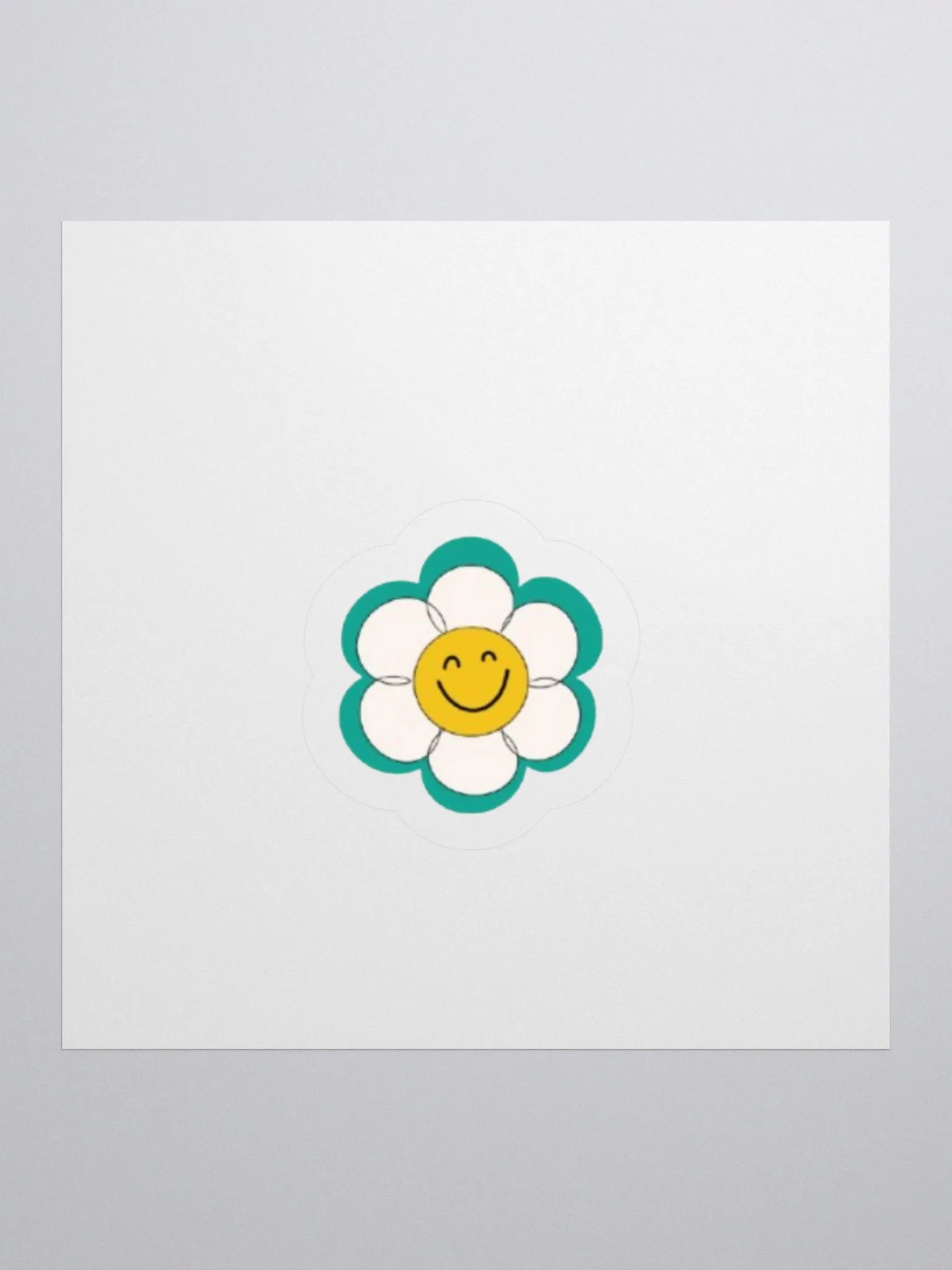 Teal Flower Sticker product image (1)