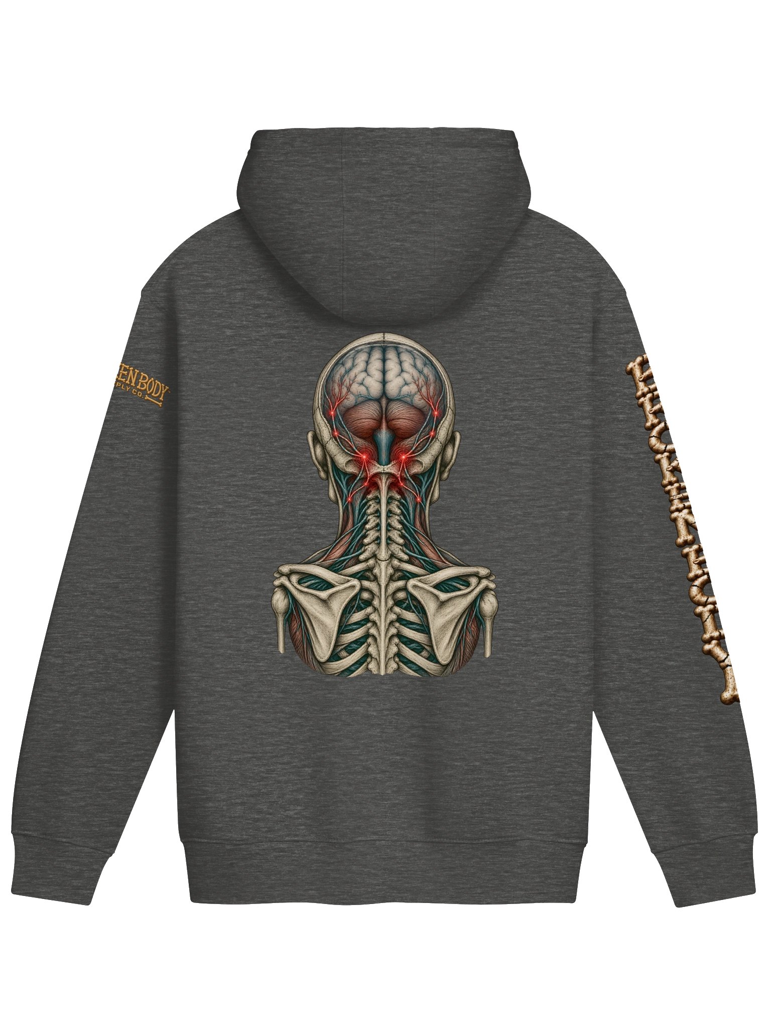 Brain Pain Hoodie — Anatomical Brain Design | Rebuild Shop product image (4)