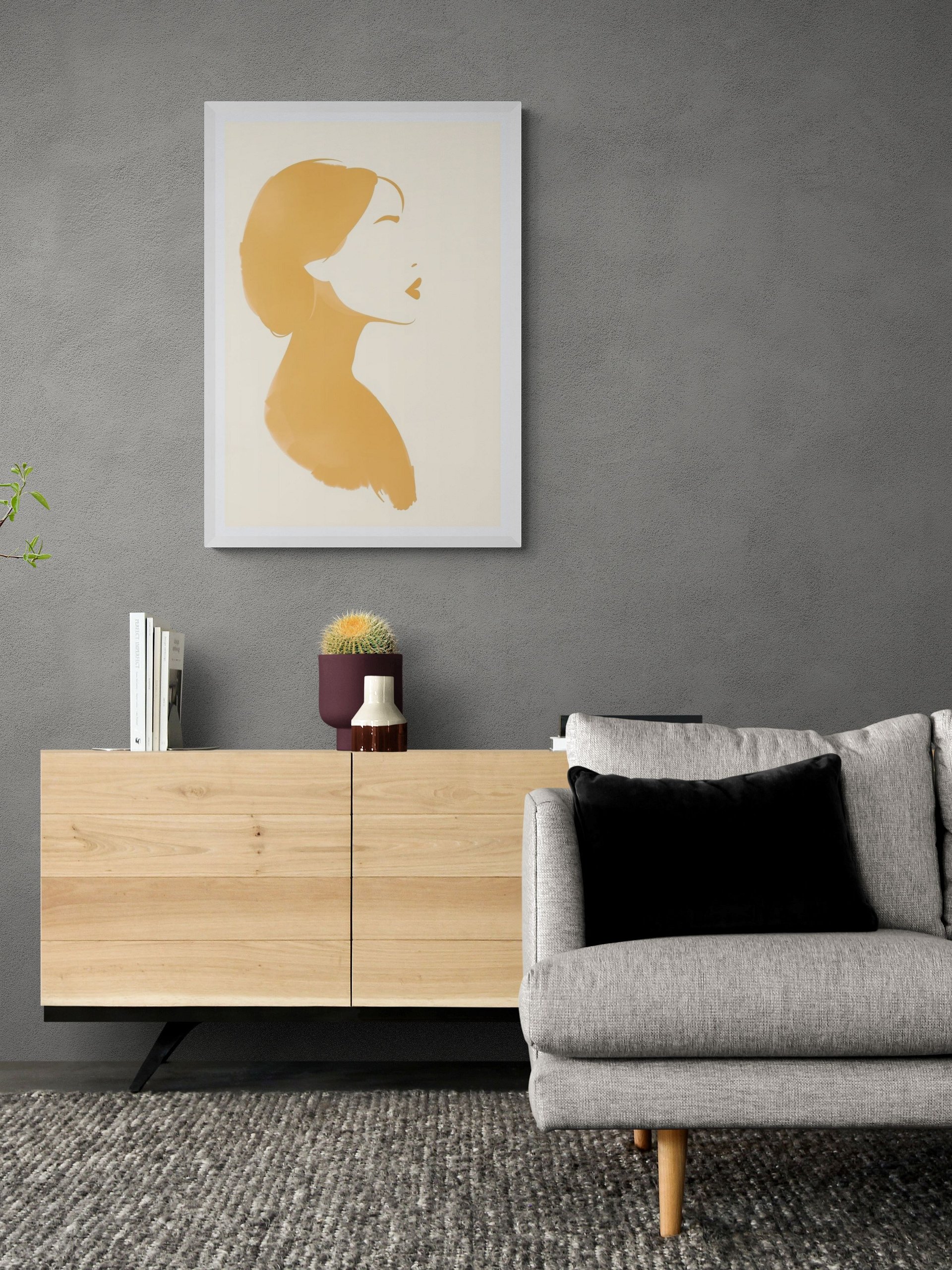 Woman Profile Silhouette in Terracotta product image (1)