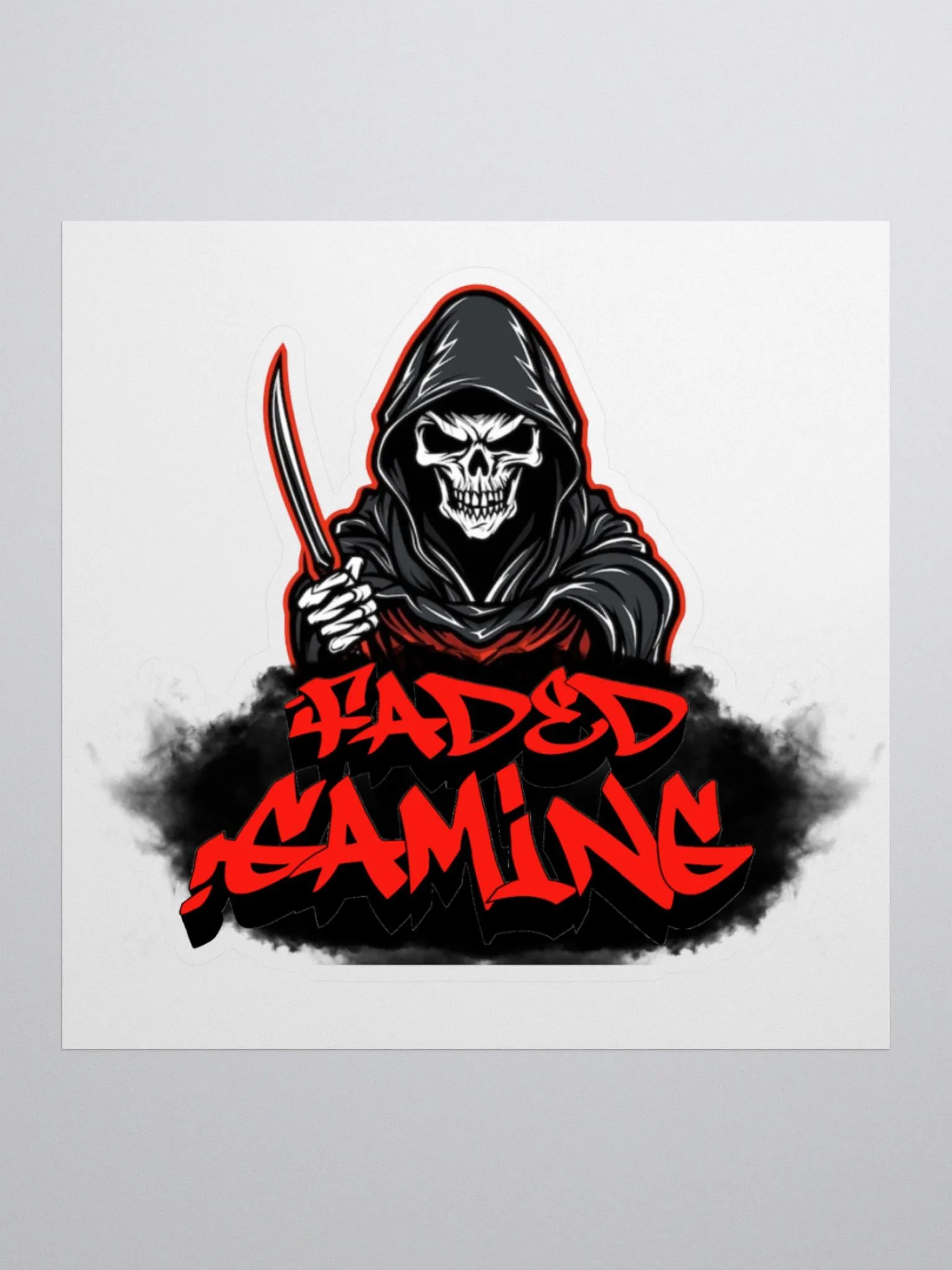 Faded Gaming Grim Sticker product image (1)