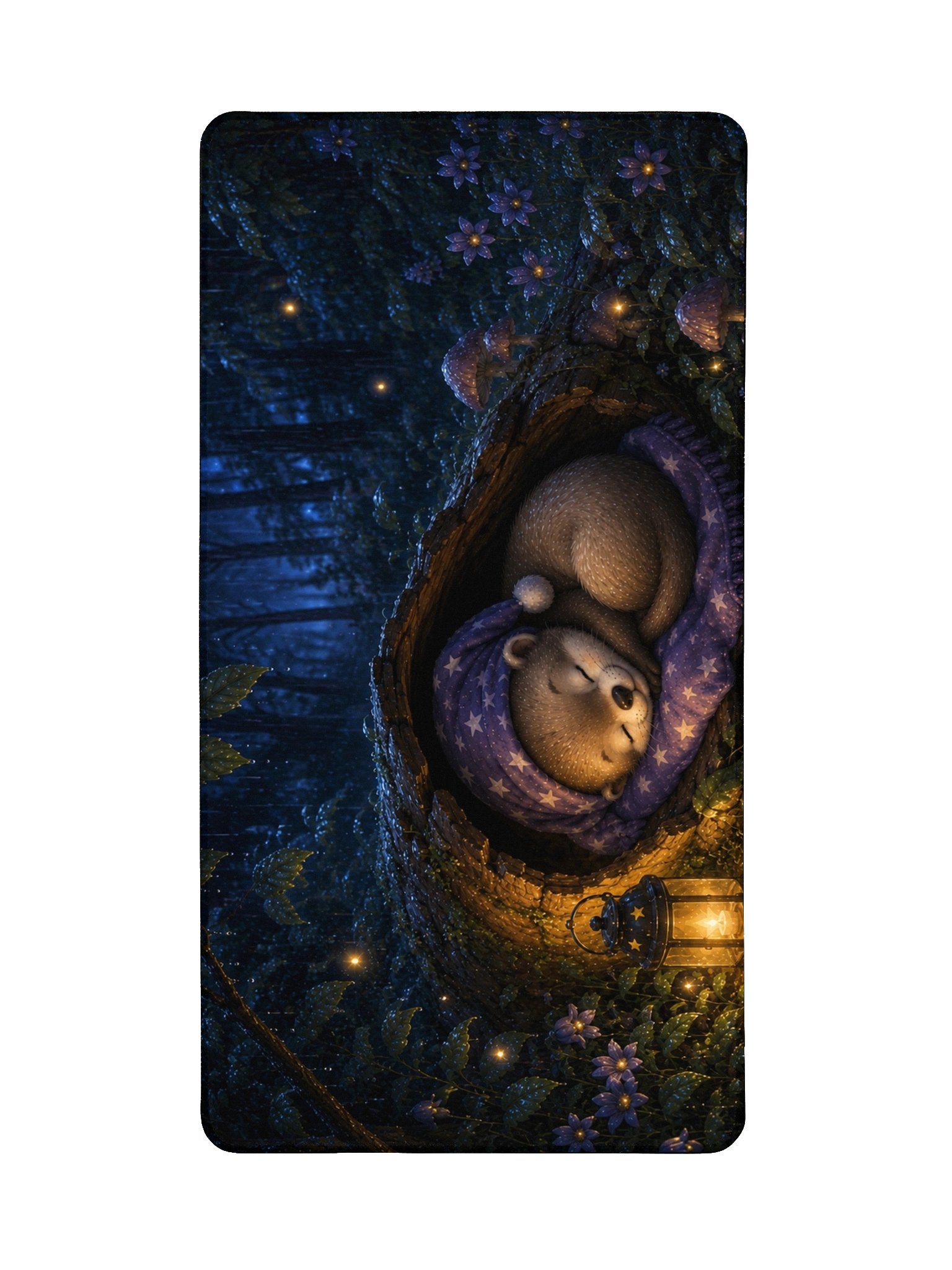 Moonlit Dreams Rainy Night Dreams Desk Mat | BabyEbonWorld product image (2)