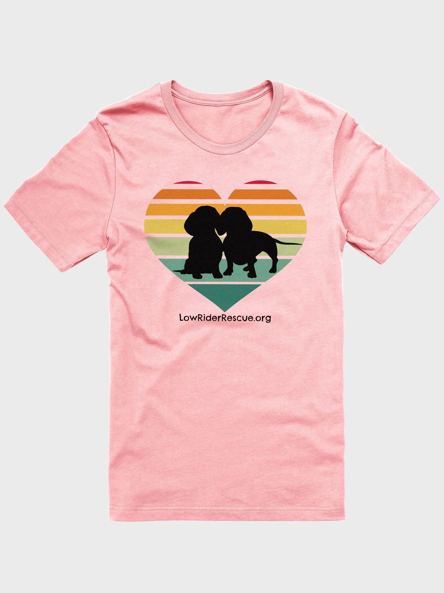 Double Dachshund Sunset Heart Supersoft Unisex T product image (6)