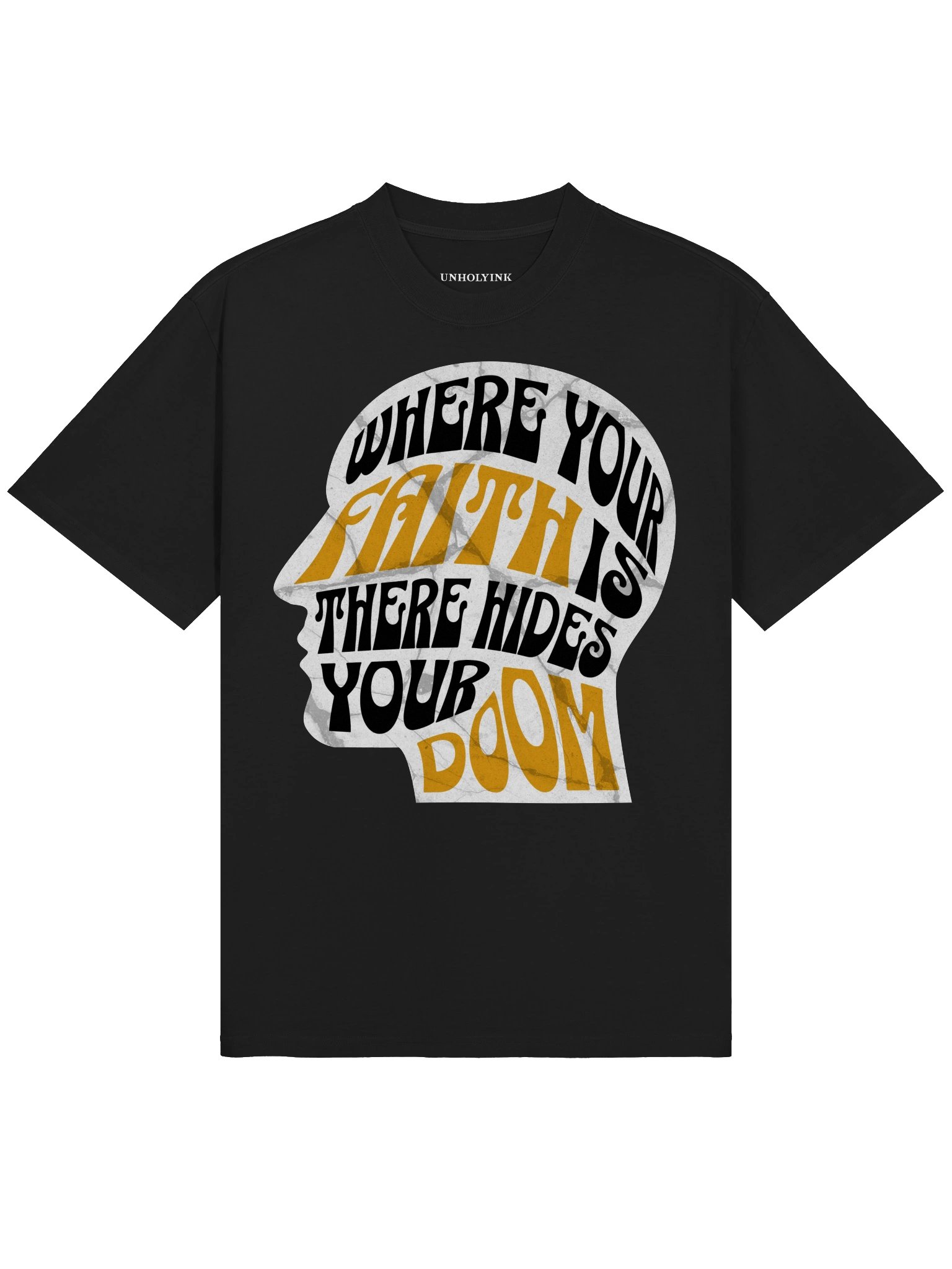WHERE YOUR FAITH IS THERE HIDES YOUR DOOM — Oversized Tee product image (2)