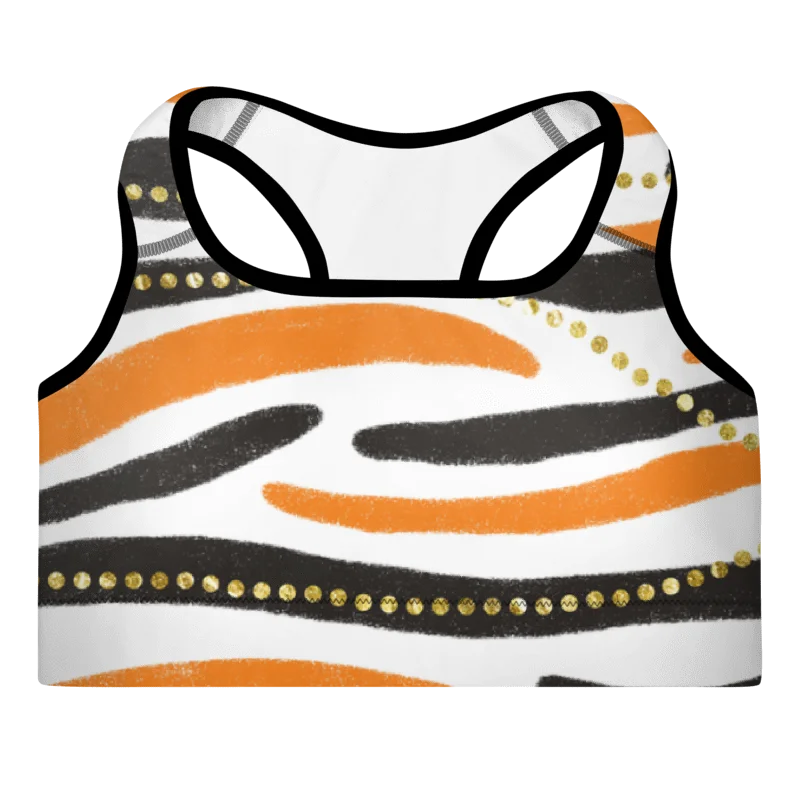 Wild Orange Padded Sports Bra product image (7)