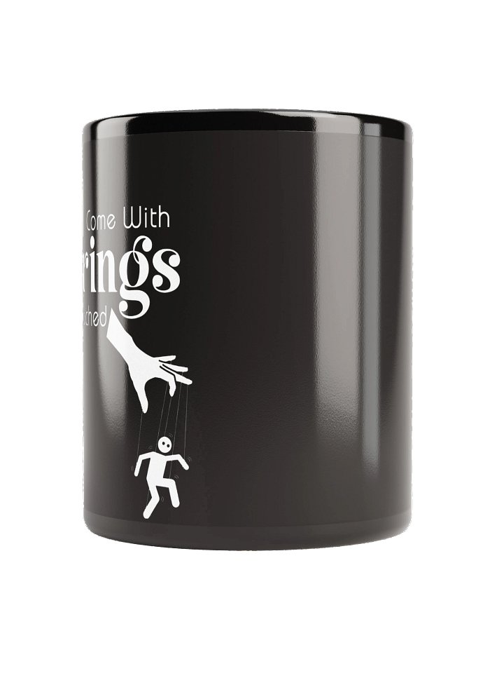 Strings Attached Black Mug product image (2)