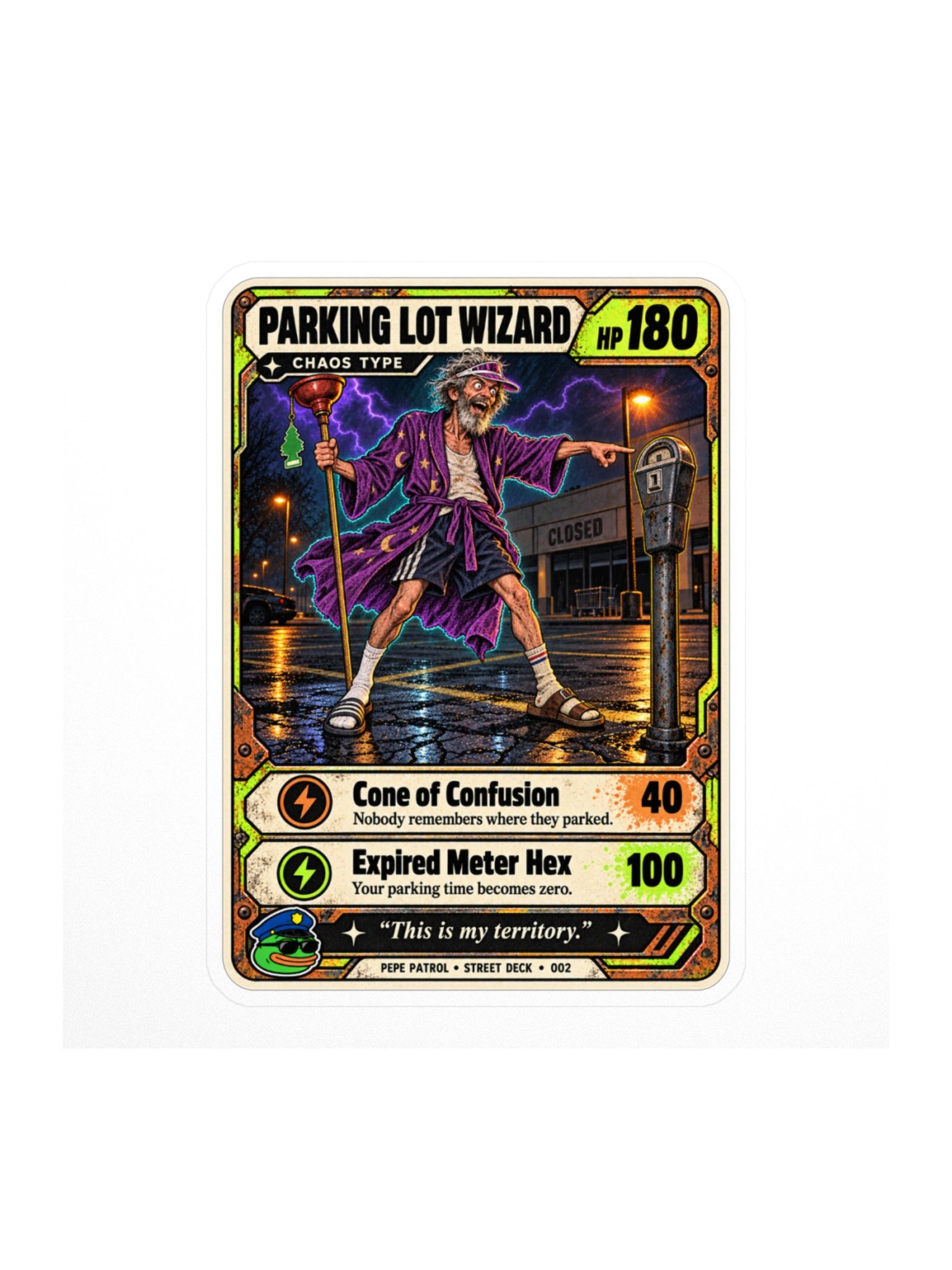 Parking Lot Wizard — Street Deck Sticker 002 product image (1)