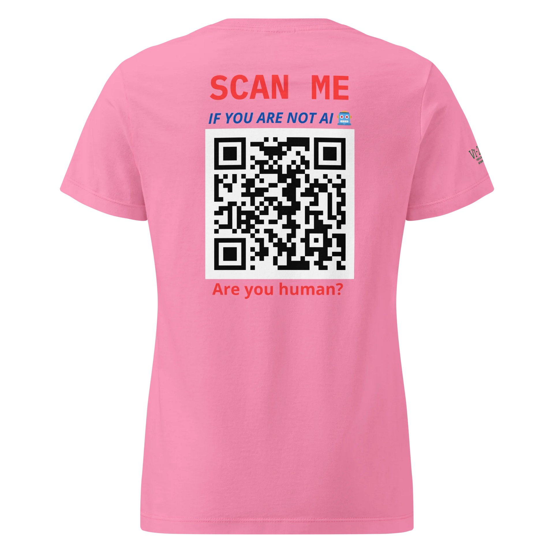 Women's Basic ✅ Vi-2s-Dk 🌍 T-Shirt with AI QR Code product image (2)