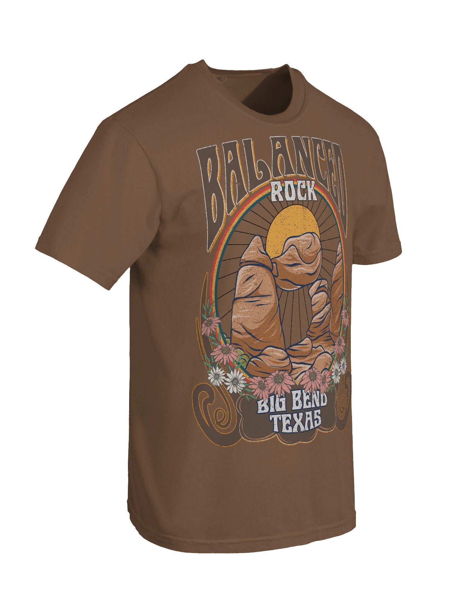 Balanced Rock Big Bend Texas Shirt – Vintage Desert Rock Formation Retro Sunset Tee product image (9)