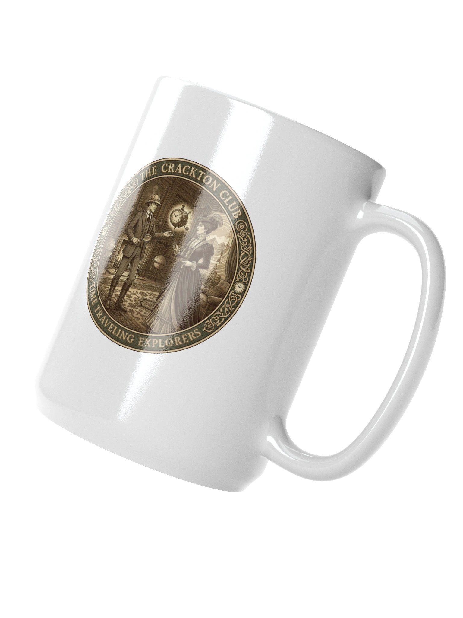 “The Crackton Club – Time Traveling Explorers” – Mug product image (3)