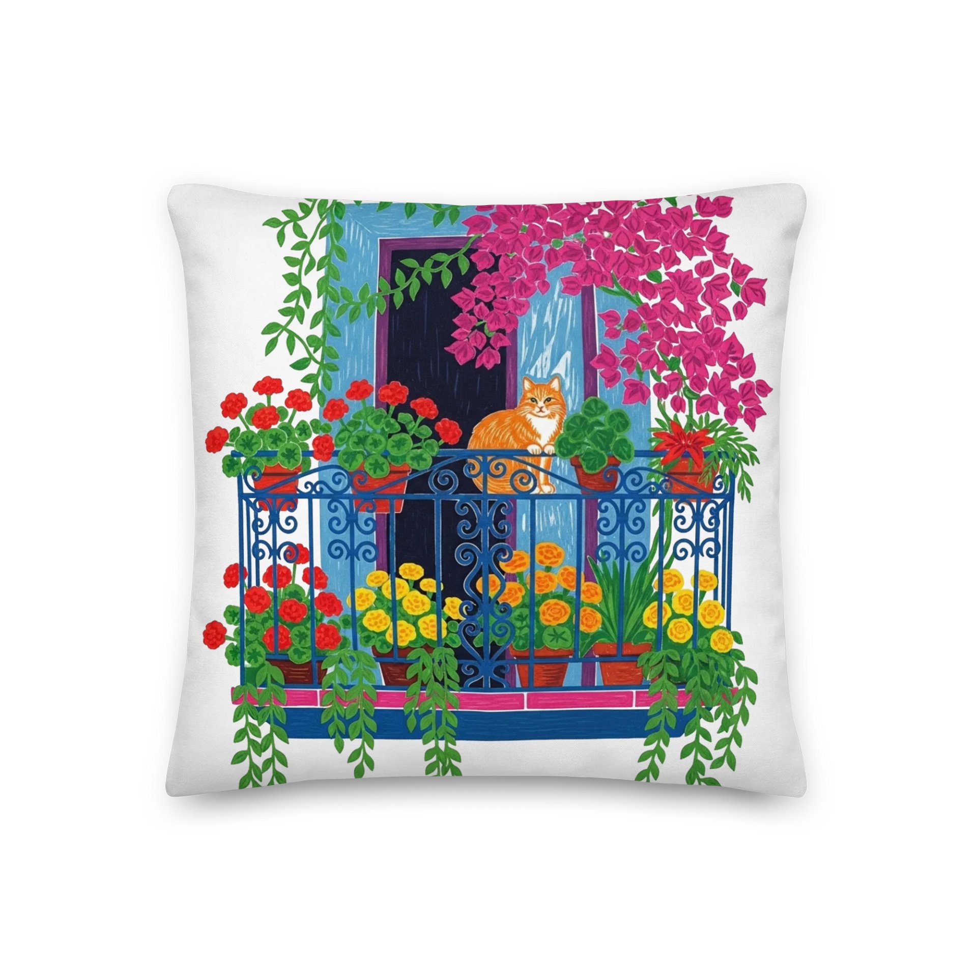 Vibrant Balcony Oasis Premium Pillow product image (3)