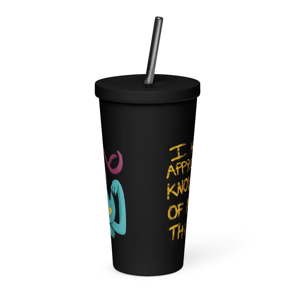 Demon Cat Insulated Tumbler with a Straw - Multicolor product image (2)