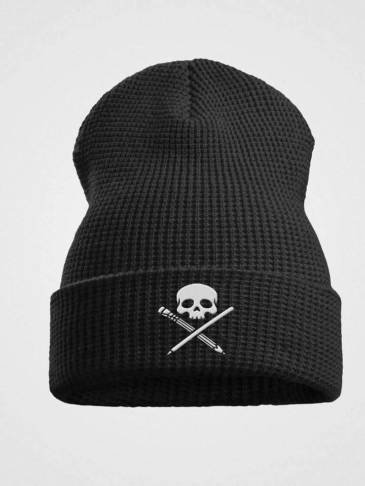 Embroidered Waffle Knit Beanie product image (2)