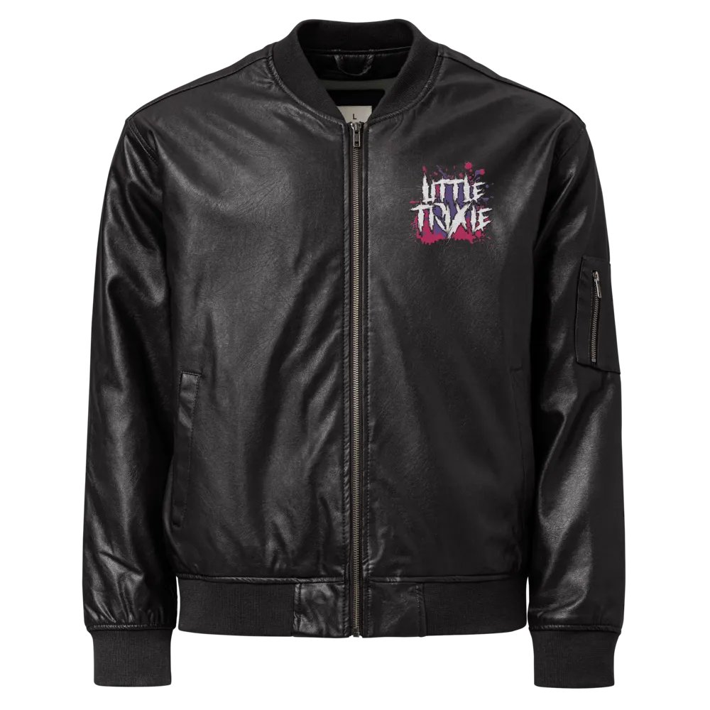 Little Trixie Faux Leather Bomber Jacket product image (1)