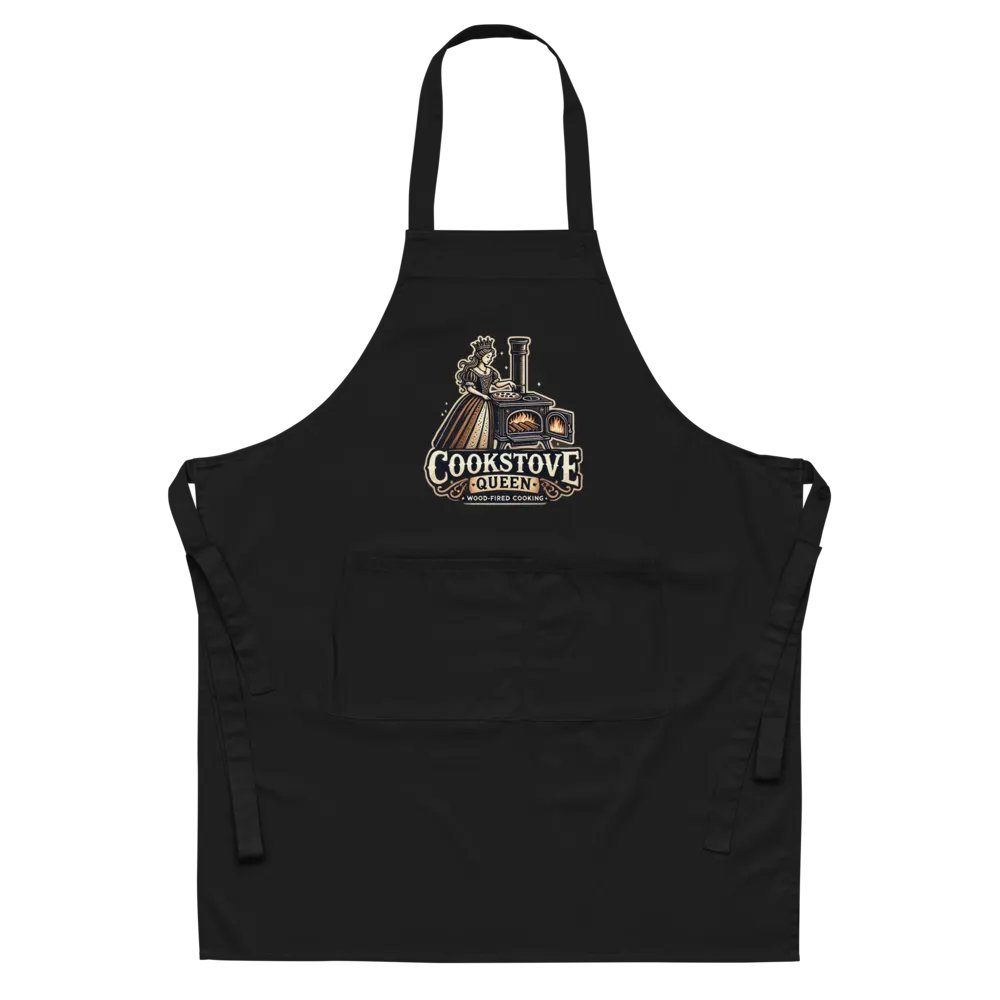 Organic Cotton Black Apron Cookstove Queen product image (5)
