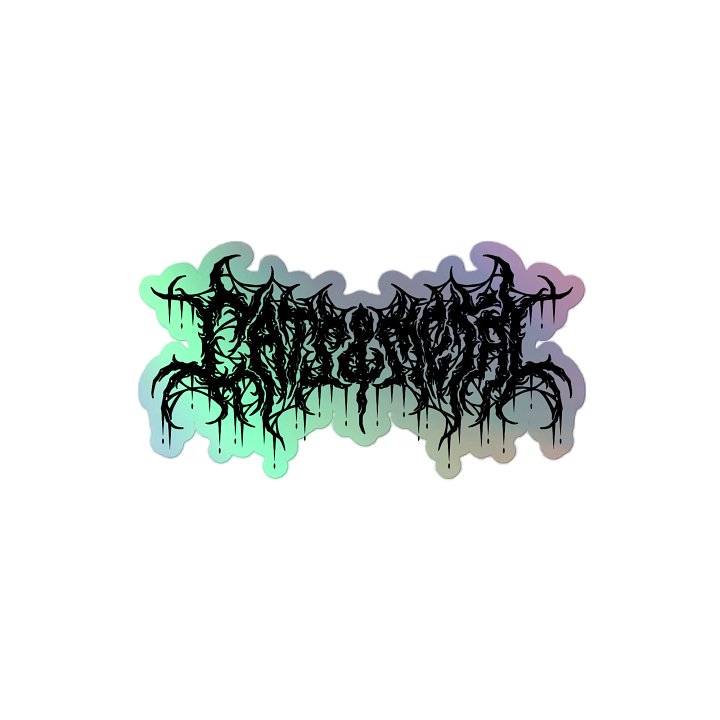 Cat and Metal Death Metal Holo Sticker product image (2)