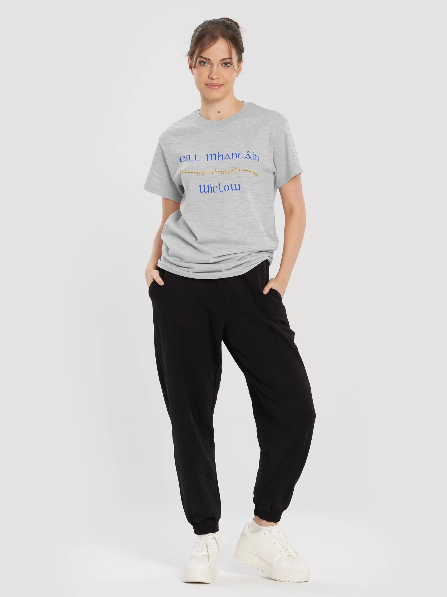 Wicklow/Cill Mhantáin Scholastic style Ogham printed T-shirt product image (62)