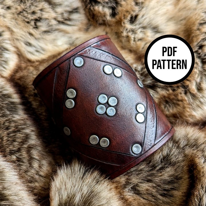 Stark Leather Cuff - Everyday Cosplay PDF Pattern for Leatherwork product image (1)