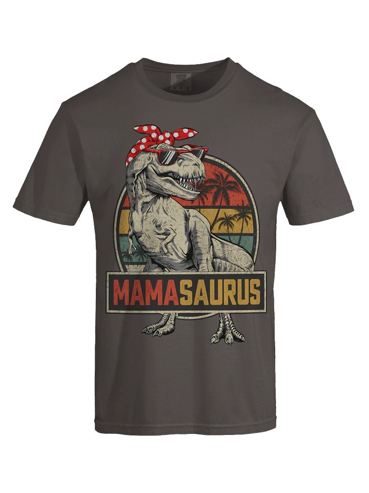 Dinosaur Mom Shirt, Mamasaurus Vintage Graphic Tee, Comfort Colors Mama T-Shirt, Funny Dino Mom Shirt, Unisex product image (2)