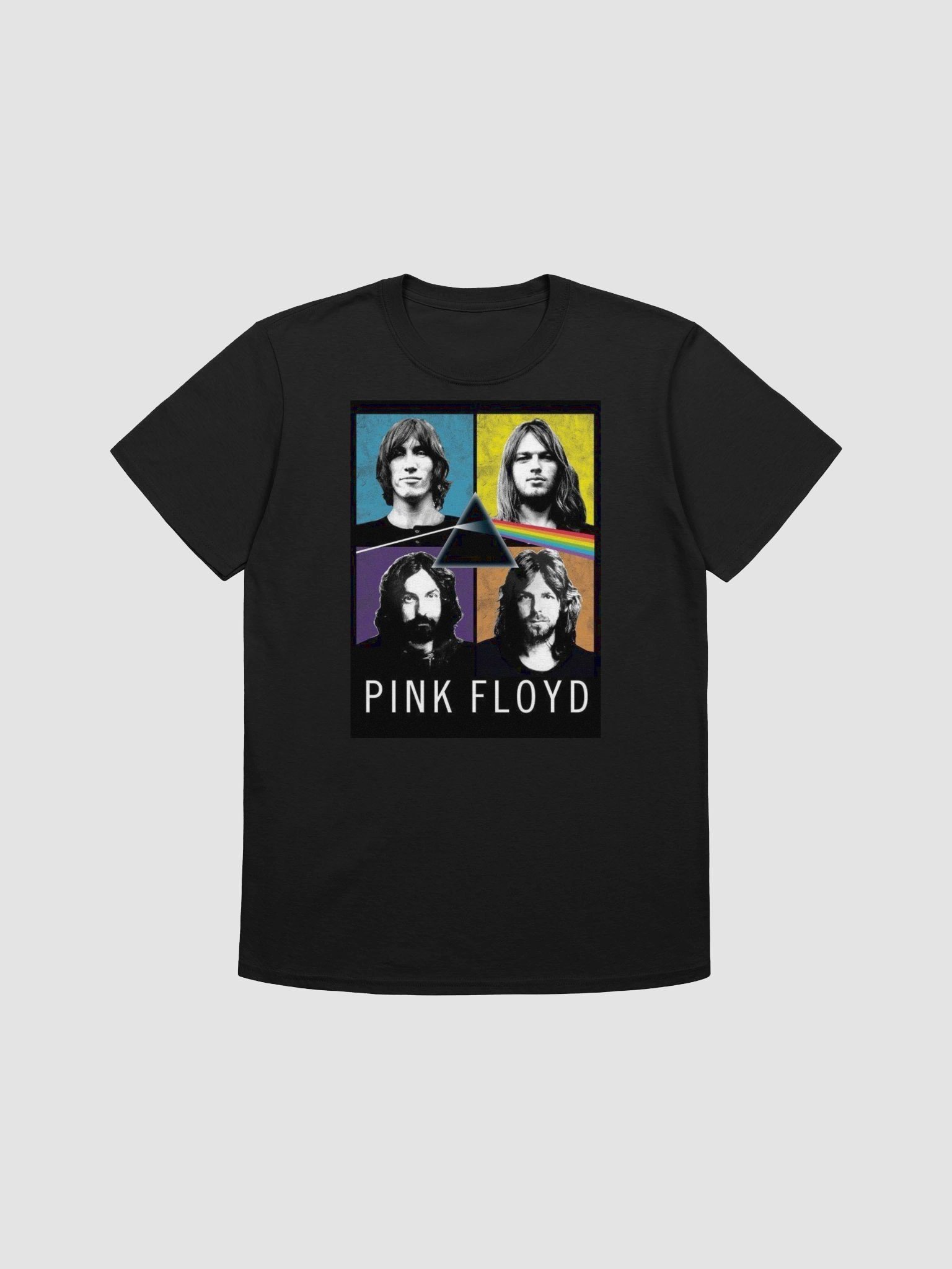 Pink Floyd Band Prism Portrait T-Shirt | Dark Side of the Moon Members Graphic Classic Rock Tee product image (1)