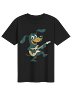 Retro Dog Playing Bass Guitar Shirt – Vintage Cartoon Bassist Tee, Funny Musician Gift for Dog Lovers &amp; Bass Players