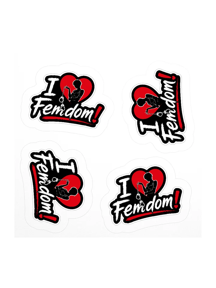 „I Love Femdom!“ Sticker-Set – Gothic & Alternative Style (4er Set) product image (2)