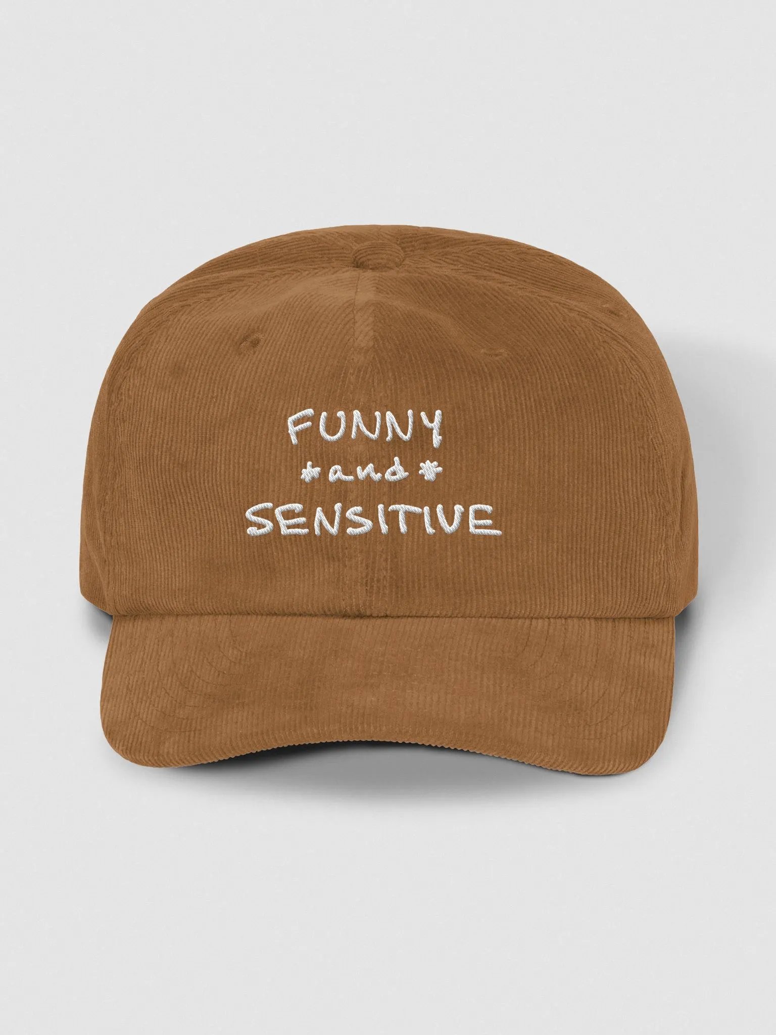 FUNNY *and* SENSITIVE cord hat (white thread) product image (1)