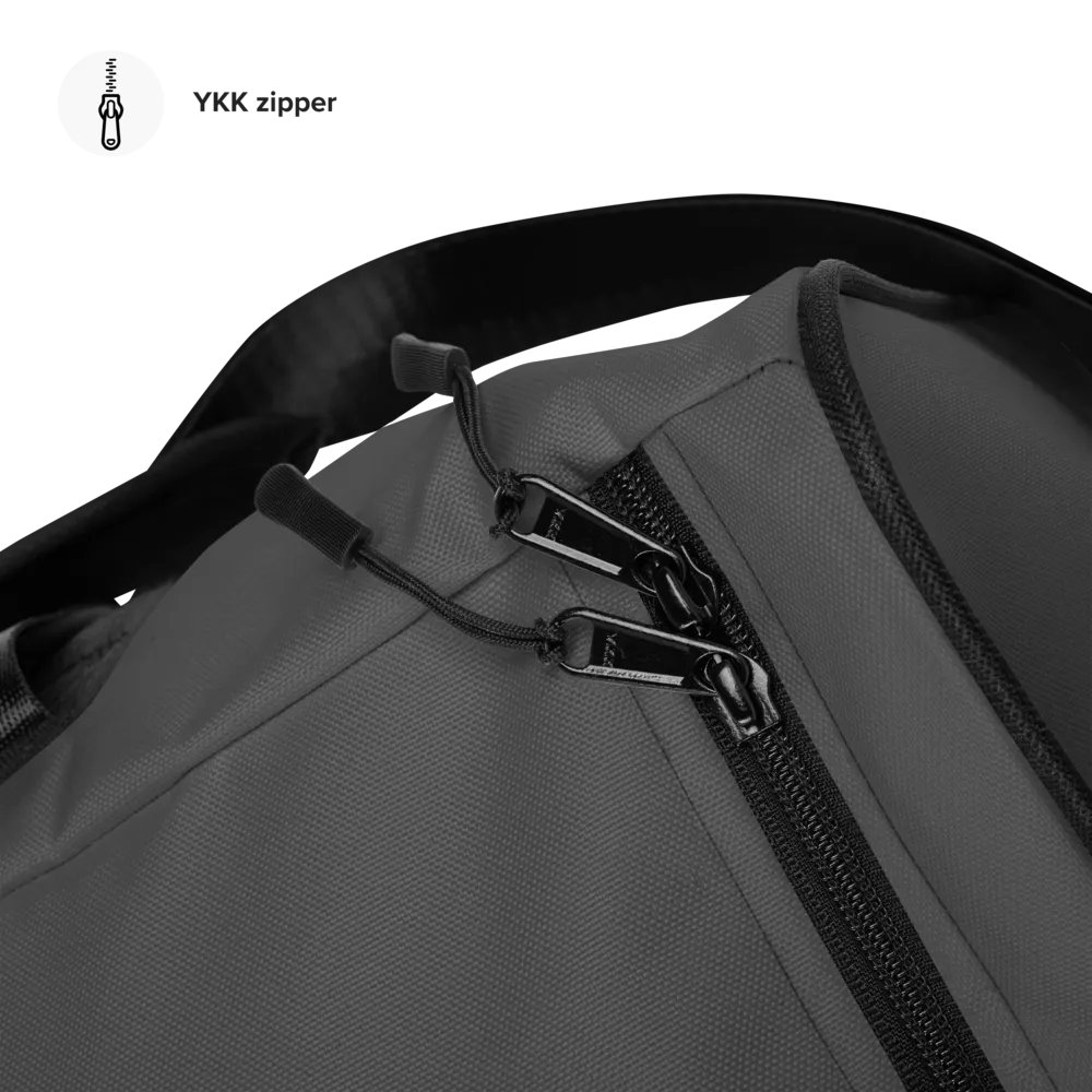 Caution Heavy Lifter Ahead-Barbell Zone Duffle Bag (Gray) product image (11)