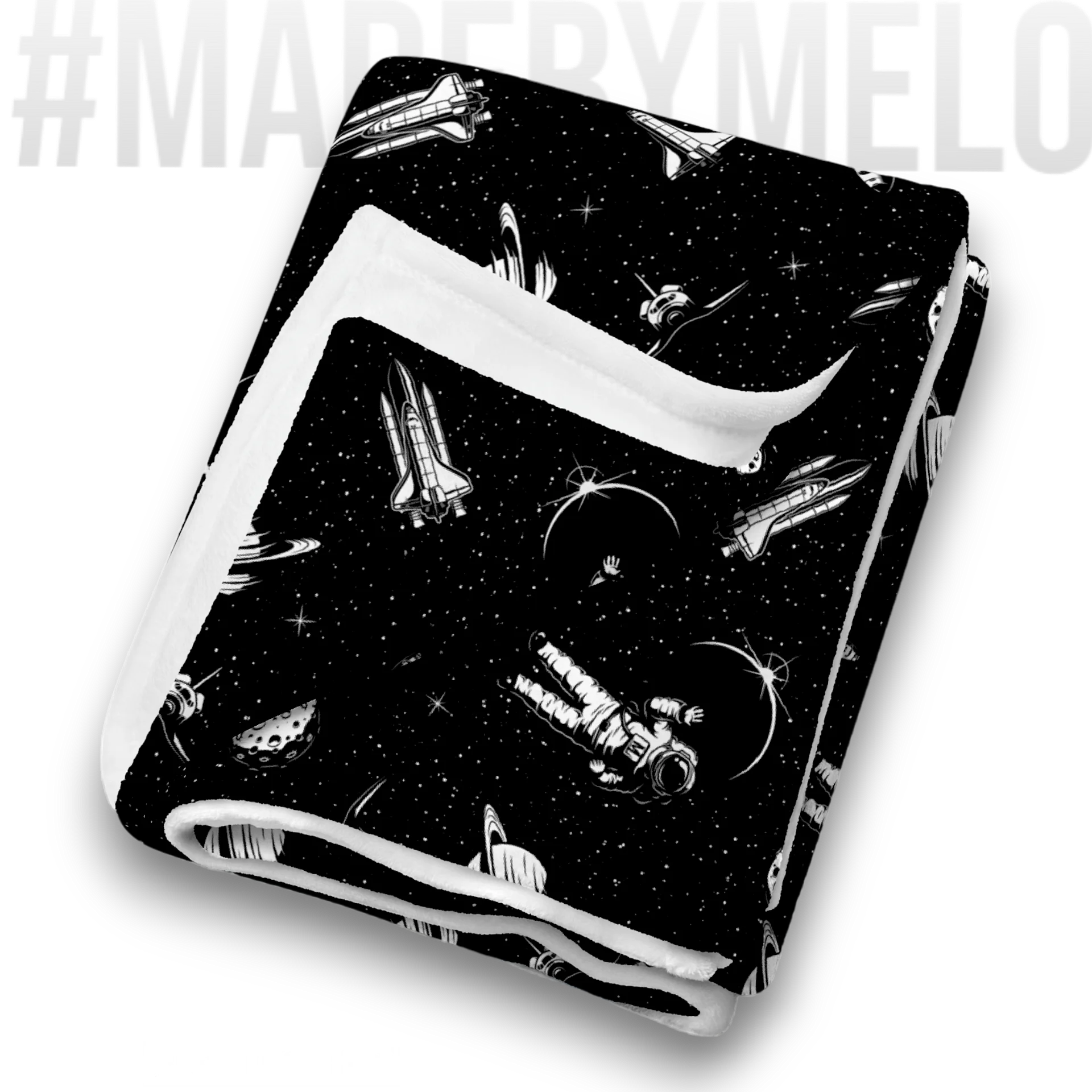 Spaced Out B&W - Blanket | #MadeByMELO product image (10)