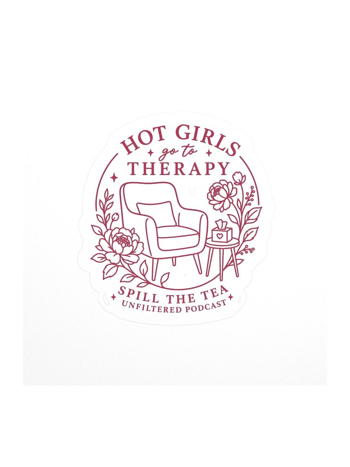 Hot Girls Go to Therapy Kiss Cut Sticker product image (1)