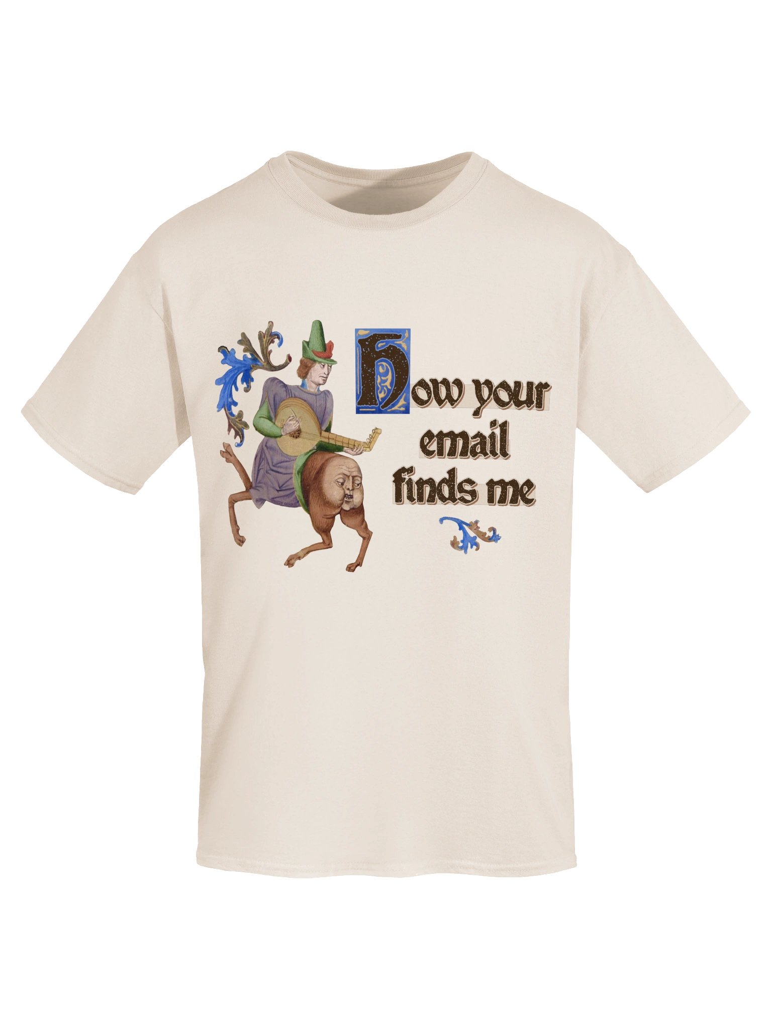 How Your Email Finds Me - Medieval Office T-Shirt product image (5)