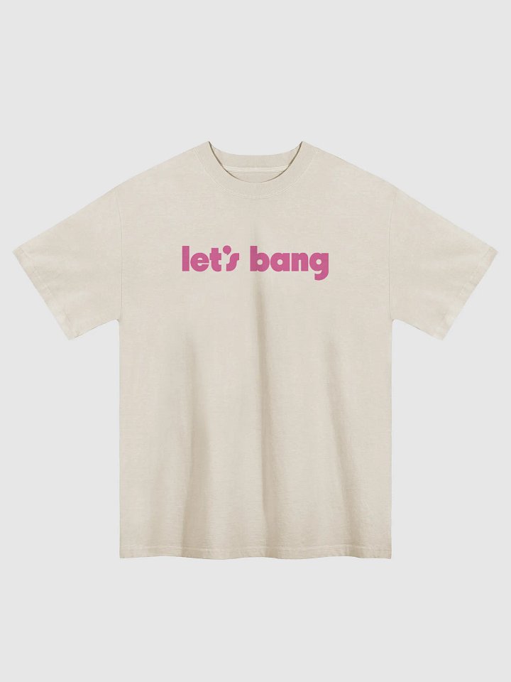 let's bang. white/pink, oversized tee product image (2)