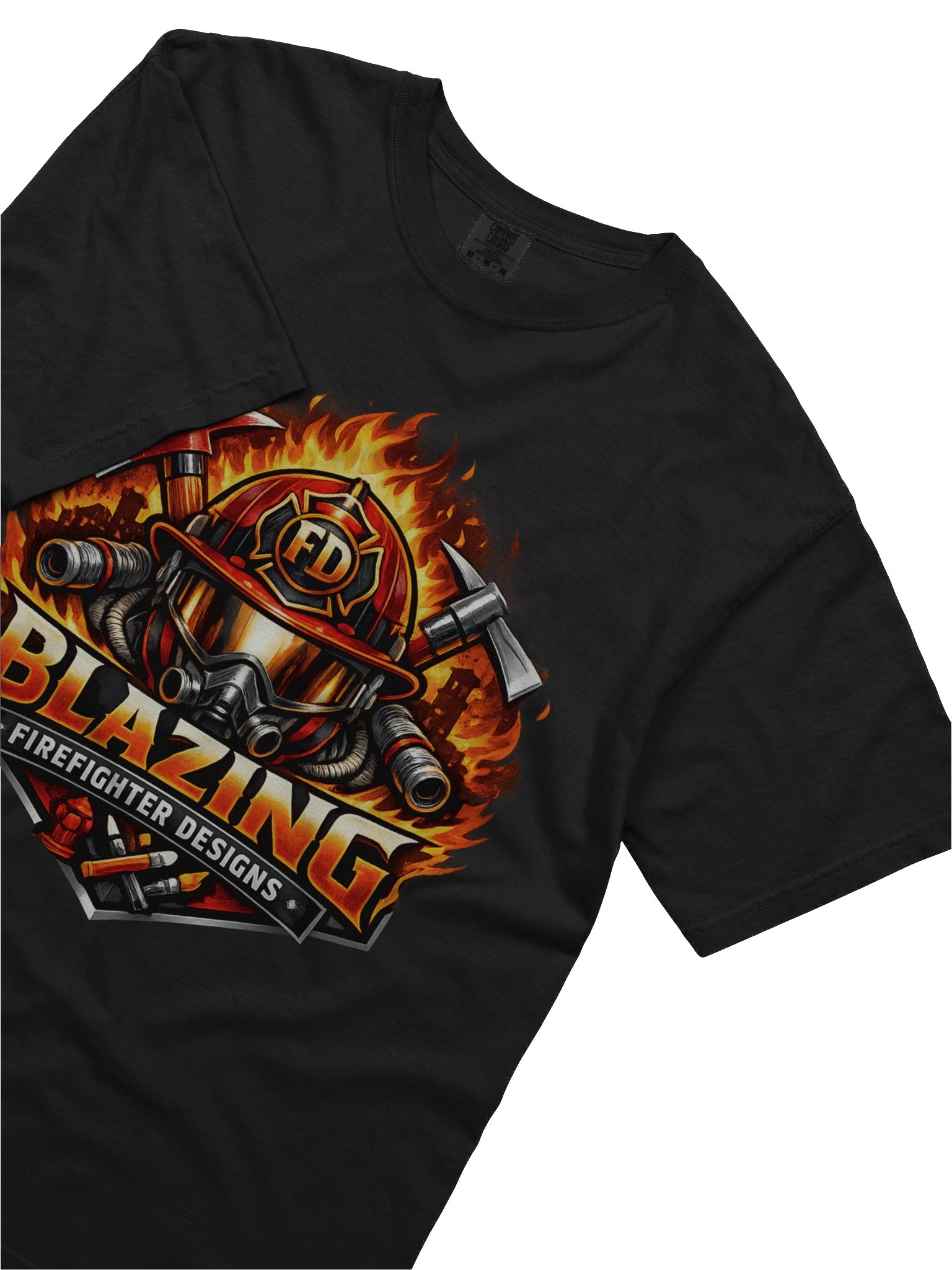 Blazing Firefighter Designs Logo Shirt product image (22)
