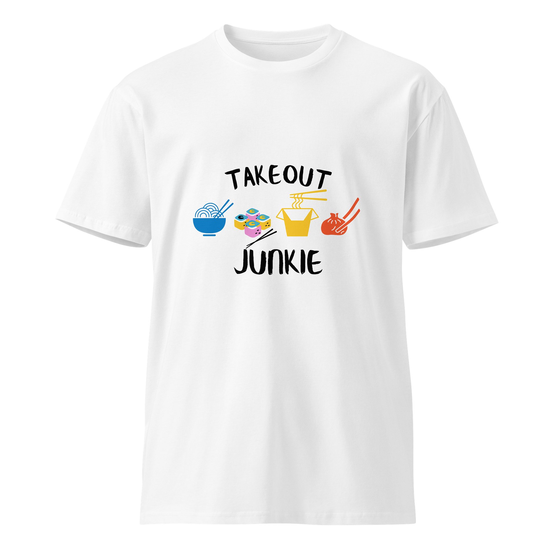 Take Out Junkie - Asian Food Lover - White AS Colour Unisex Premium T-Shirt product image (3)