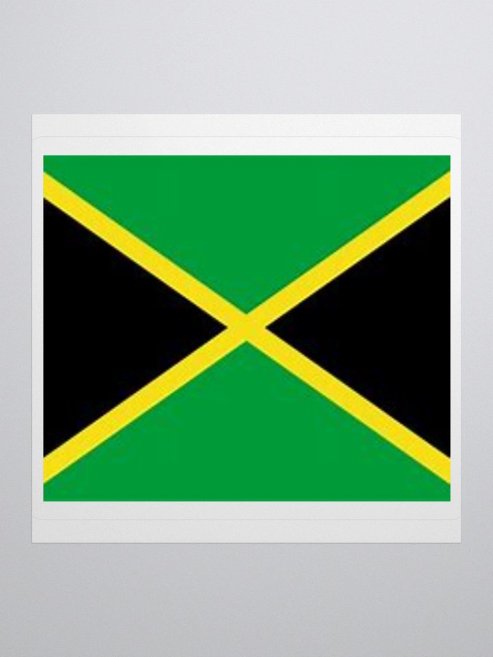 Jamaica Flag Sticker | Green Yellow Black Cross Design | Durable Vinyl | 3 Sizes product image (1)